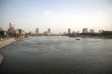 The Nile promenade at Sunset © Fady