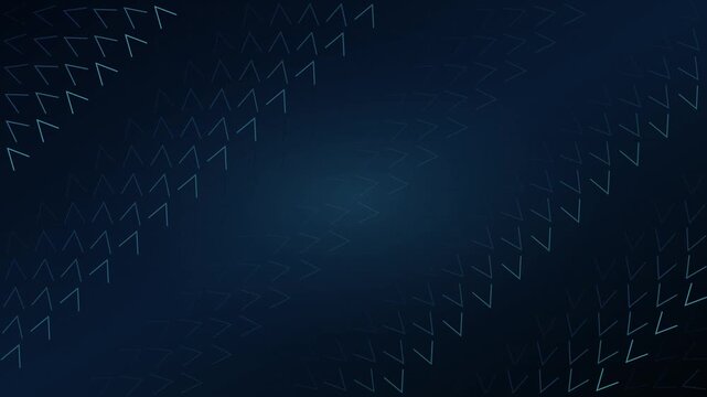 Abstract blue geometric pattern motion animation 4k background, with pulsing v-shape, lines for modern, tech presentations and, digital projects