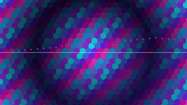 Abstract hexagon pattern animation 4k background, with moving light, line and pulsing, dots for digital, tech and modern, motion projects