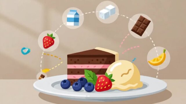 Flat Food Illustration