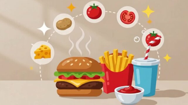 Flat Food Illustration