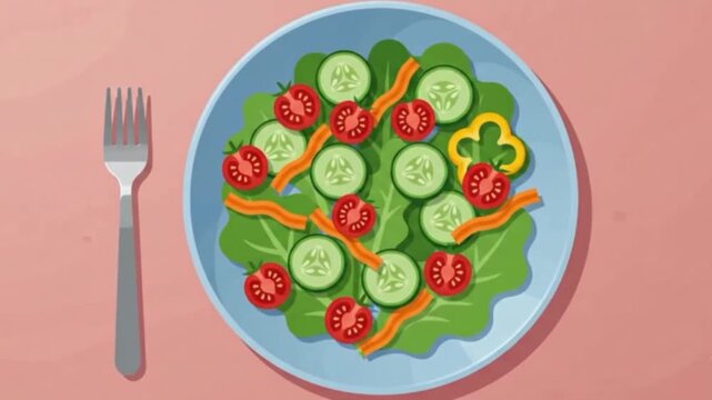 Flat Food Illustration