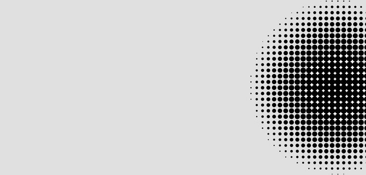 Halftone gradient. Dotted gradient, smooth dots spraying and halftones dot background seamless horizontal geometric pattern vector template set. unique dots modern circles