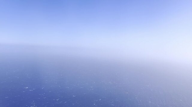 Video from inside an airplane overlooking the island of Tenerife highest peak, Mount Teide. View from aircraft above Atlantic ocean near Canary coastline during flight. Aerial travel landscape video.