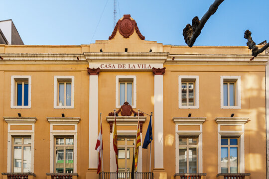 Blanes, Spain - June 27, 2026: Casa de la Vila facade.