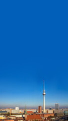 Obraz premium Fernsehturm, und Blick über Berlin, Deutschland 