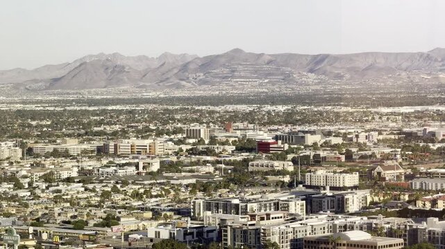 In the distance are MacDonald Highlands (Henderson) and Black Mountain (McCullough Range).Las Vegas Valley, Clark County, Nevada.Basin and Range Province, Mojave Desert. from Encore Las Vegas