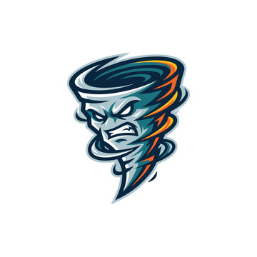 Angry face in a tornado.