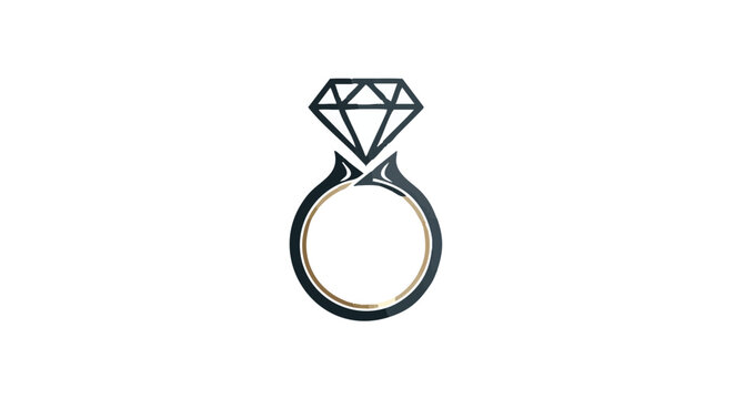 Luxury Diamond Engagement Ring Illustration