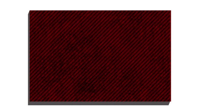 Abstract red and black diagonal stripes rectangle in white   background