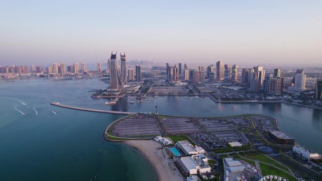 Qatar Lusail Marina Aerial View