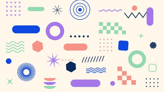 Abstract Geometric Shapes Pattern Background