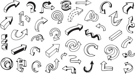 Obraz premium Hand-Drawn Black Paint Brush Up Arrow Vector Icon