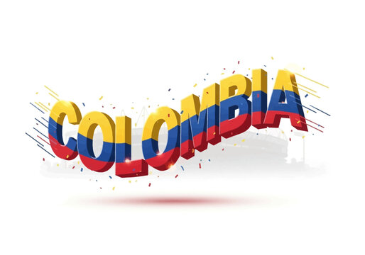 Colombia country name text word.