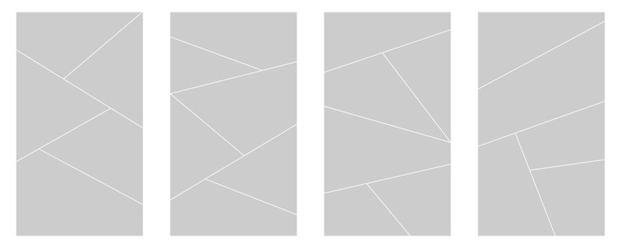 Image collage layout template. Mosaic mood board grid collection. Picture frame set. Photo album concept idea for banner, poster, comic page, flyer, brochure, booklet, memory wall design. Vector pack