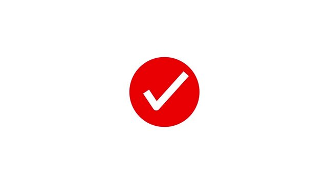 White right check mark icon transparent background. isolated tick mark or confirm icon animation. verify complete sign, approved, select tick, success , approved, yes icon signs,