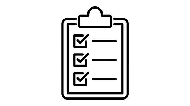 Checklist clipboard icon with checkmarks