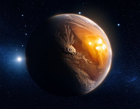 detailed astronomical image of antares and neighboring stellar formations