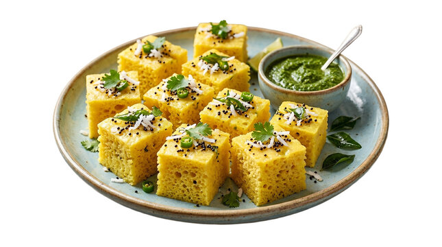 Indian Dhoklas Savory Snack Set of dhoklas Indian snack