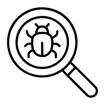 Vulnerability Scan Line Icon