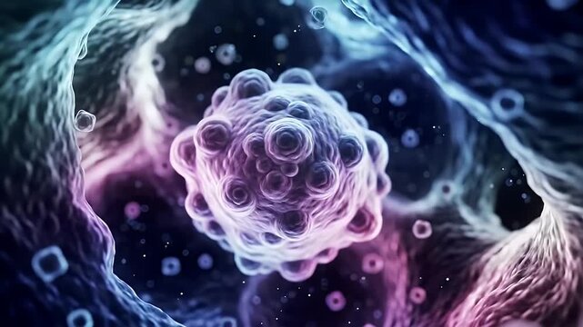 Virus Cell Closeup. (1)