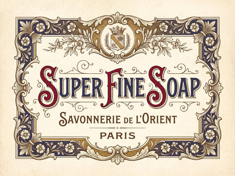 Vintage soap label