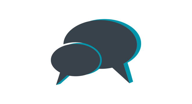 Chat Bubble Icon for Digital Communication and Social Media Interaction.
