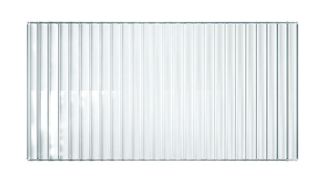 Glass Texture Reeded Panel Rectangular reeded glass panel with refraction effects isolated on transparent background Set against a pure solid white background RGB 255 to maximize extraction