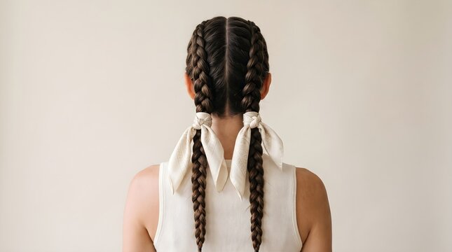 Double Braids With Matching Silk Bandanas