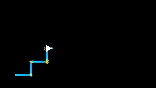 Abstract animation of a staircase, symbolizing growth, progress and achievement