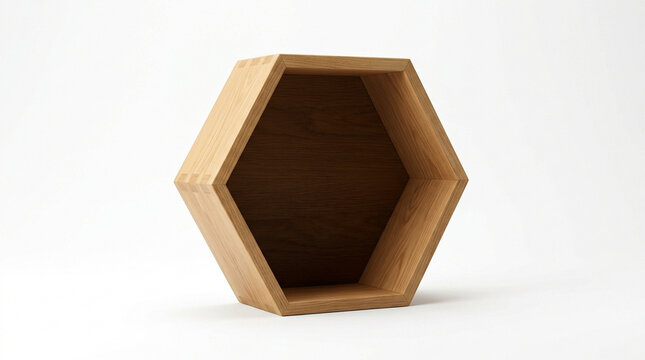 wooden box on white background