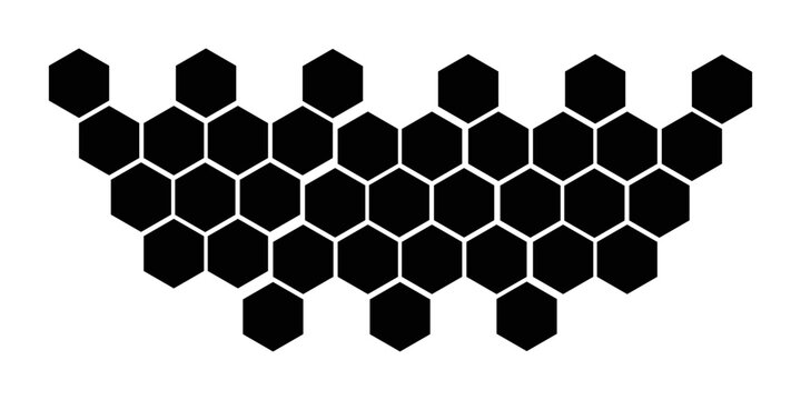 simple black honeycomb pattern art for banner poster background.