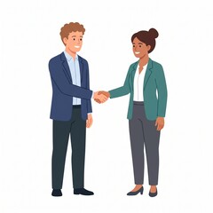 Fototapeta premium Diverse colleagues shaking hands in a professional setting, symbolizing support and collaboration in mental health initiatives at work