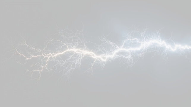 Transparent png lightning bolt overlay with dynamic electric energy strike effect in vibrant beige for powerful storm background digital design element bright light electricity weather flash
