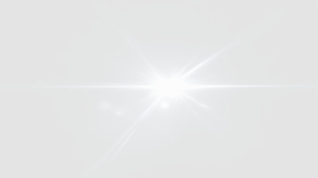 Bright transparent png light flare overlay with glowing beam and shining digital effect for creative design use on dark background illustration lens glow star shine vector