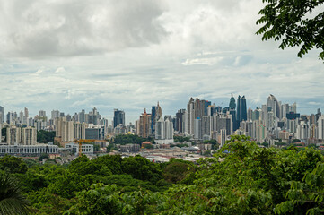 Fototapeta premium Panama City skyline - view from Metropolitan Natural Park