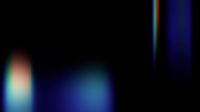 Abstract animation, dark background with color refraction effect, 4k seamless loop 3d animation