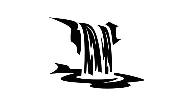 Abstract waterfall nature logo design.