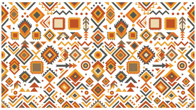 Abstract native american tribal seamless pattern for fabric background or wallpaper.
