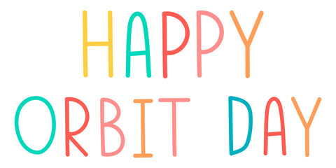 Colorful happy orbit birthday typography design element © Rawpixel.com