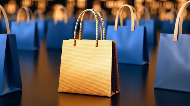 colorful shopping bags on the street