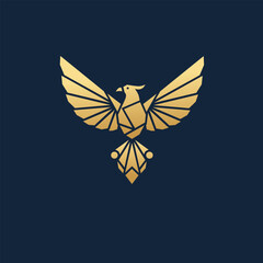 Fototapeta premium Vector illustration of a golden valcon