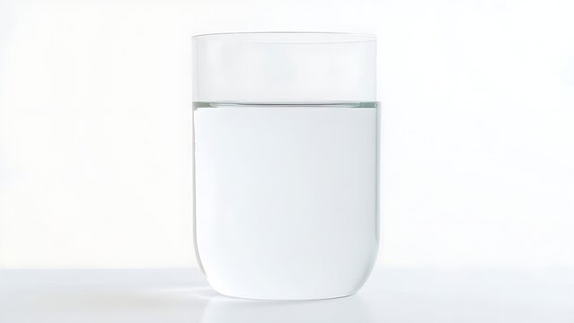 Clear water in a glass cylinder showing a concave surface.