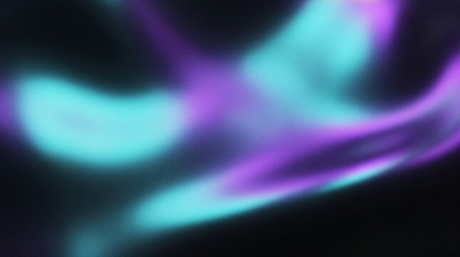 Abstract dark neon background with soft cyan and violet light waves, smooth blurred gradient texture for futuristic tech banners and digital design.