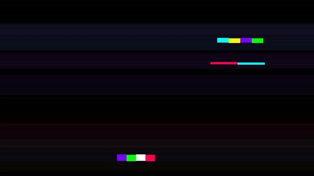 A minimalist hex loop pattern plays on a dark screen