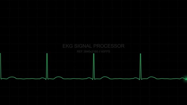 Glitchy tech loop displays signal production on a screen closely