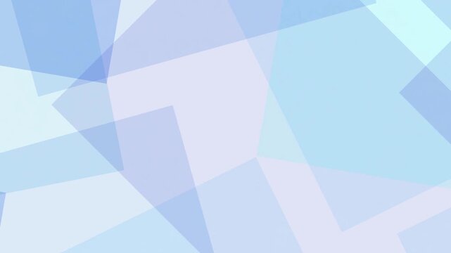 Geometric Blue Overlapping Translucent Shapes 4K