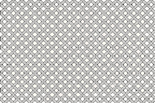 Geometric tessellation pattern with interlocking diamond shapes on a white background