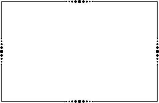 Elegant Black Dotted Border Geometric Certificate Frame Template. Design print for greeting cards, wedding invitations, restaurant menu, royal certificates. 25