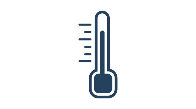 Simple Thermometer Icon for Measuring Temperature Levels and Weather Conditions
